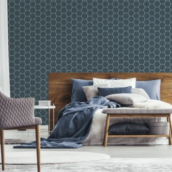 Superfresco Easy Vliesbehang Honingraad Blauw 101671 3 Superfresco Easy Vliesbehang Honingraad Blauw 101671 - Afbeelding 3