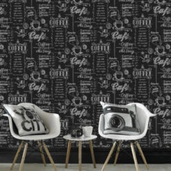 Superfresco Easy Vliesbehang Coffee Krijtmuur Zwart-wit 32-993 -Superfresco Easy Winkel 123 261