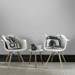 Superfresco Easy Vliesbehang Losanges Filaires Zilver (106155) 8 Superfresco Easy Vliesbehang Losanges Filaires Zilver (106155) -Superfresco Easy Winkel 123 387