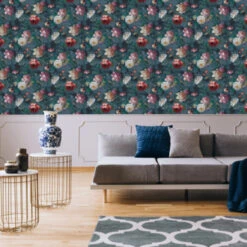 Superfresco Easy Vliesbehang Isabelle Donkerblauw (108623) -Superfresco Easy Winkel 123 500