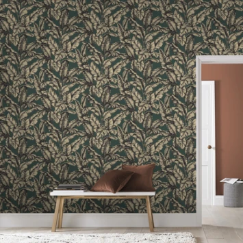 Superfresco Easy Vliesbehang Naomi Groen/goud 112050 2 Superfresco Easy Vliesbehang Naomi Groen/goud 112050 - Afbeelding 2