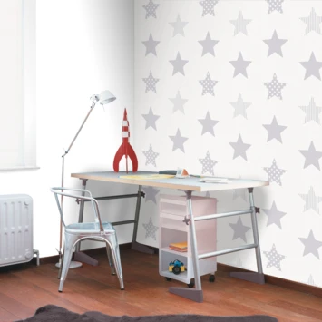 Superfresco Easy Vliesbehang Superster Zilver 100111 2 Superfresco Easy Vliesbehang Superster Zilver 100111 - Afbeelding 2