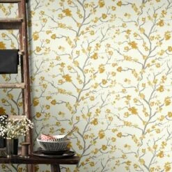 Superfresco Easy Vliesbehang Ushi Okergeel 105743 -Superfresco Easy Winkel 123 833