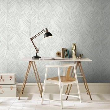 Superfresco Easy Vliesbehang Palm Wit-grijs 105964 2 Superfresco Easy Vliesbehang Palm Wit-grijs 105964 - Afbeelding 2