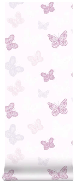 Superfresco Easy Vliesbehang Vlinders Wit-roze (dessin 100114) -Superfresco Easy Winkel 41 142