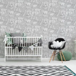 Superfresco Easy Vliesbehang Jungle Dieren Grijs (dessin 108567) -Superfresco Easy Winkel 41 769