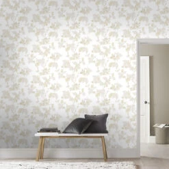 Superfresco Easy Vliesbehang Kimono Wit/goud (dessin 120951) -Superfresco Easy Winkel 41 794