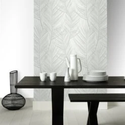 Superfresco Easy Vliesbehang Palm Wit-grijs (dessin 105964) -Superfresco Easy Winkel 41 928